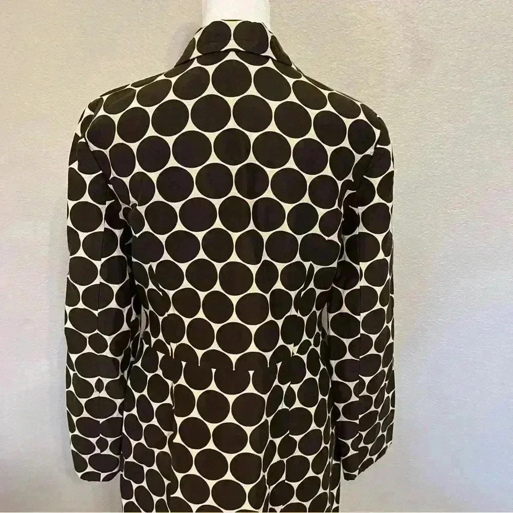 Harold's women's brown and beige polka dot jacket with three buttons size medium - Picture 5 of 12